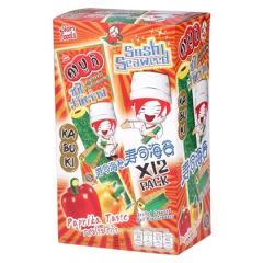 Kabuki Gegrilde Zeewier Roll Rijstcracker Paprika Smaak 12x7g