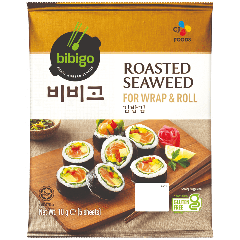 CJ Bibigo Wrap & Roll Sushi Nori Zeewier Geroosterd 10g 