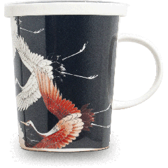 Thee Beker Met Filter Kraanvoegel Zwart