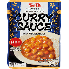 S&B Instant Curry Sauce with Vegetable Hot 210g