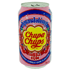 Chupa Chups Sparkling Drink Cherry Bubble Gum Flavour 345ml
