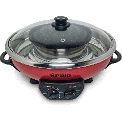 Remo Electric Hot Pot Pan with Korean Grill Plate 5ltr 