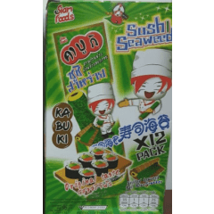 Kabuki Gegrilde Zeewier Roll Rijstcracker Originele Smaak 12x3g 